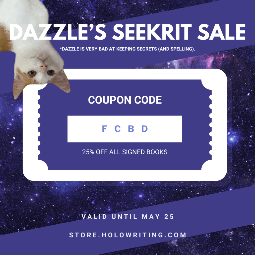 Enter coupon code FCBD at store.holowriting.com to get 25% off all signed books.
