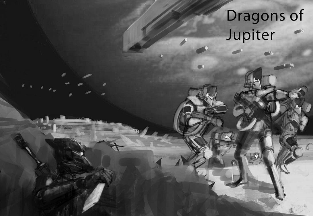 The Dragons of Jupiter: Cover Rough Sketch, Version 2!