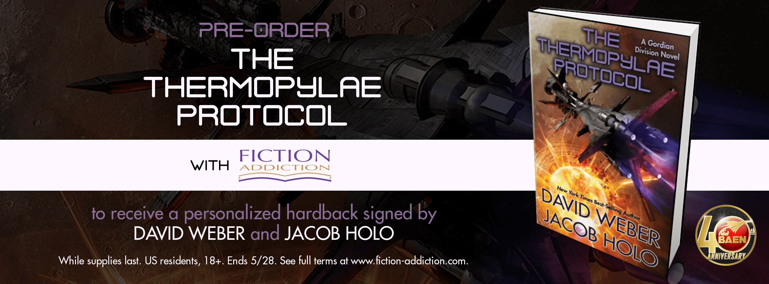 Pre-Order Signed Copies of The Thermopylae Protocol from Fiction Addiction!